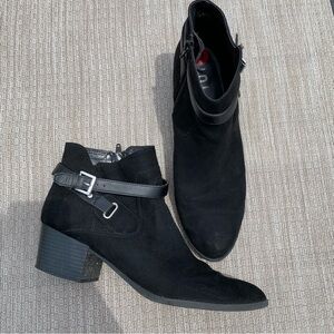 UNISA black, booties, size 10